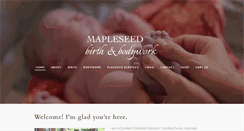 Desktop Screenshot of mapleseedbirth.com