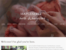Tablet Screenshot of mapleseedbirth.com